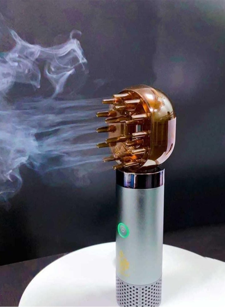عود بخوان مشط بخور كهربائي جديد قابل لإعادة الشحن USB مبخرة فاخرة  - Image 4