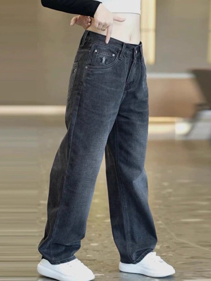 Unisex Classic Denim Jeans Loose Fit Daily Outdoor Wear - Image 3