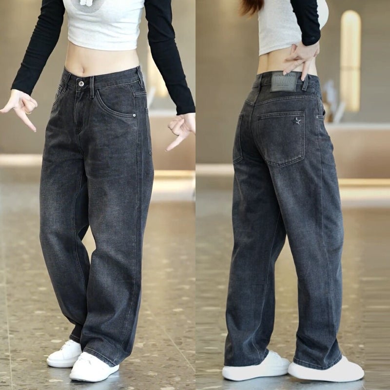 Unisex Classic Denim Jeans Loose Fit Daily Outdoor Wear - Image 2