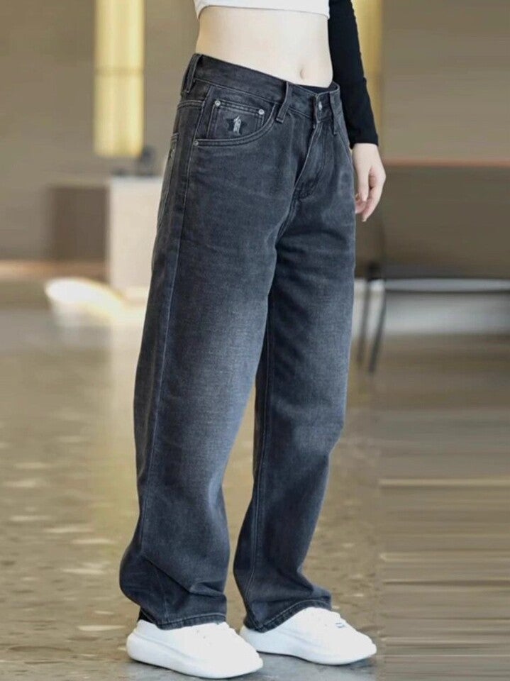 Unisex Classic Denim Jeans Loose Fit Daily Outdoor Wear - Image 5