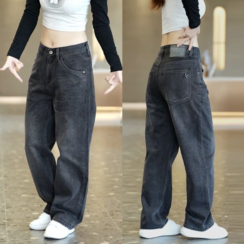 Unisex Classic Denim Jeans Loose Fit Daily Outdoor Wear - Image 1