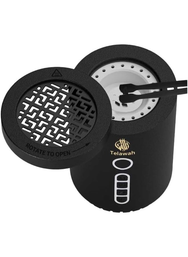 Telawah Full Quran Speaker & Electric Bakhoor Incense Oud Burner, Muslim Smart Device with Complete Recitation, Remote & App Control, Rechargeable and Safe Auto-Off - Image 5