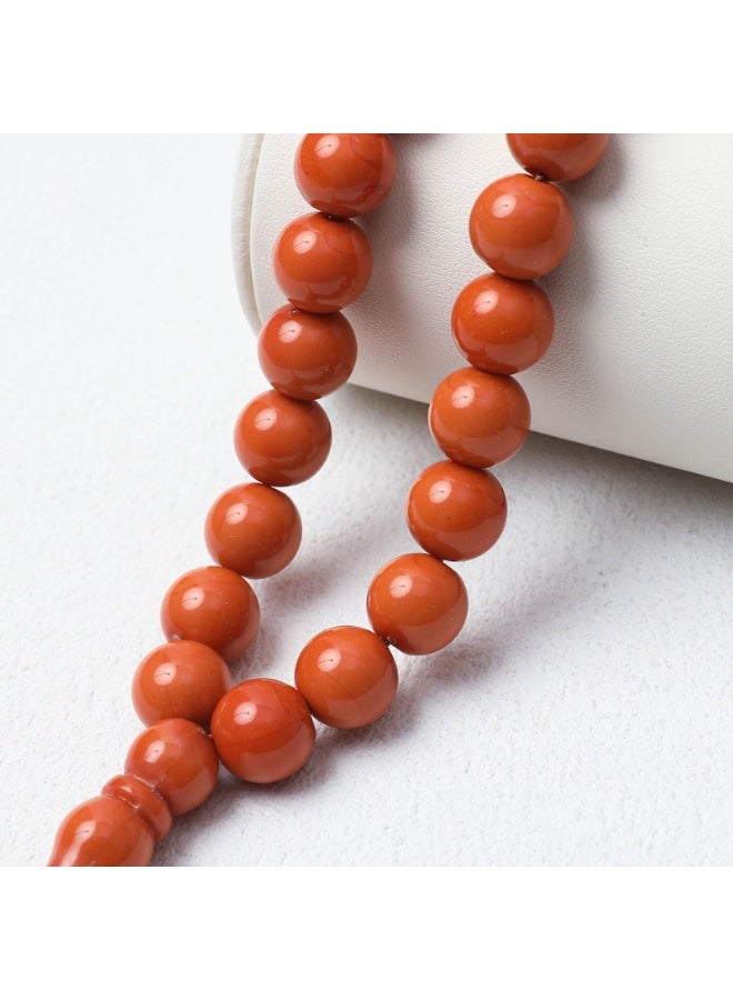 NIBEMINENT 33 Muslim Prayer Beads Orange/12mm