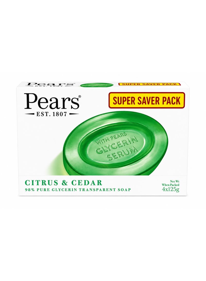 Pears Oil Clear & Glow Soap Back Pack Of 4 - Image 1