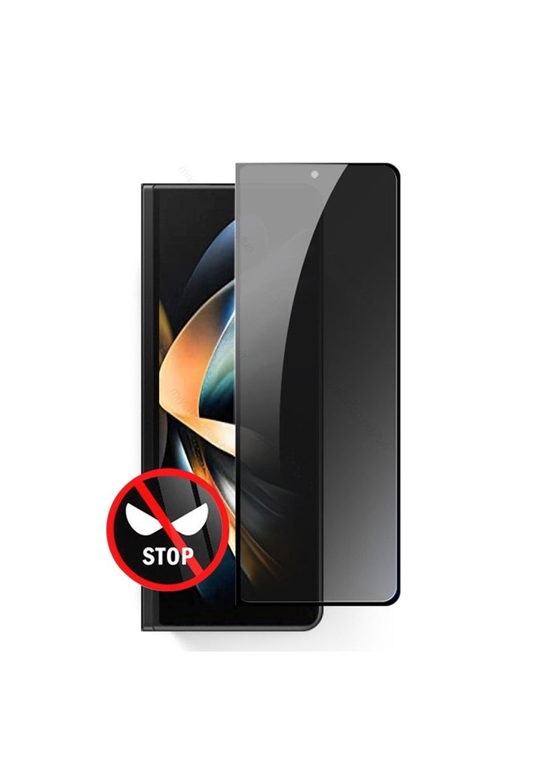 9 إتش شاشة حماية للخصوصية لموبايل سامسونج جالاكسي Z فولد 5 غشاء واقي من الزجاج المقوى عالي الدقة مضاد للتجسس لموبايل جالاكسي Z فولد 5 5G، مضاد للخدش وخالي من الفقاعات - Image 3