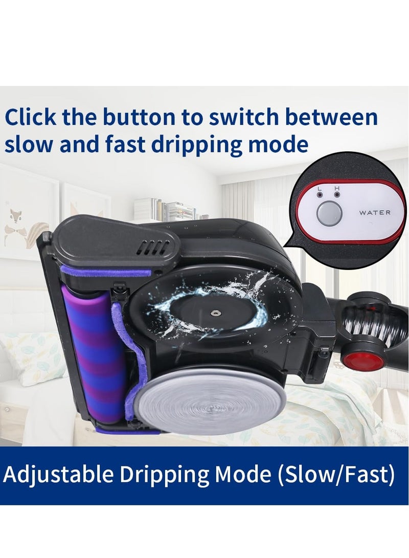 SYOSI Electric Wet Dry Mopping Head for Dyson V7 V8 V10 V11 V15 Vacuum Cleaner Steam Vacuum Filter Accessory Wet Vacuum Cleaner for Furniture with Detachable Water Tank and Six Reusable Mop Pads  - Image 5