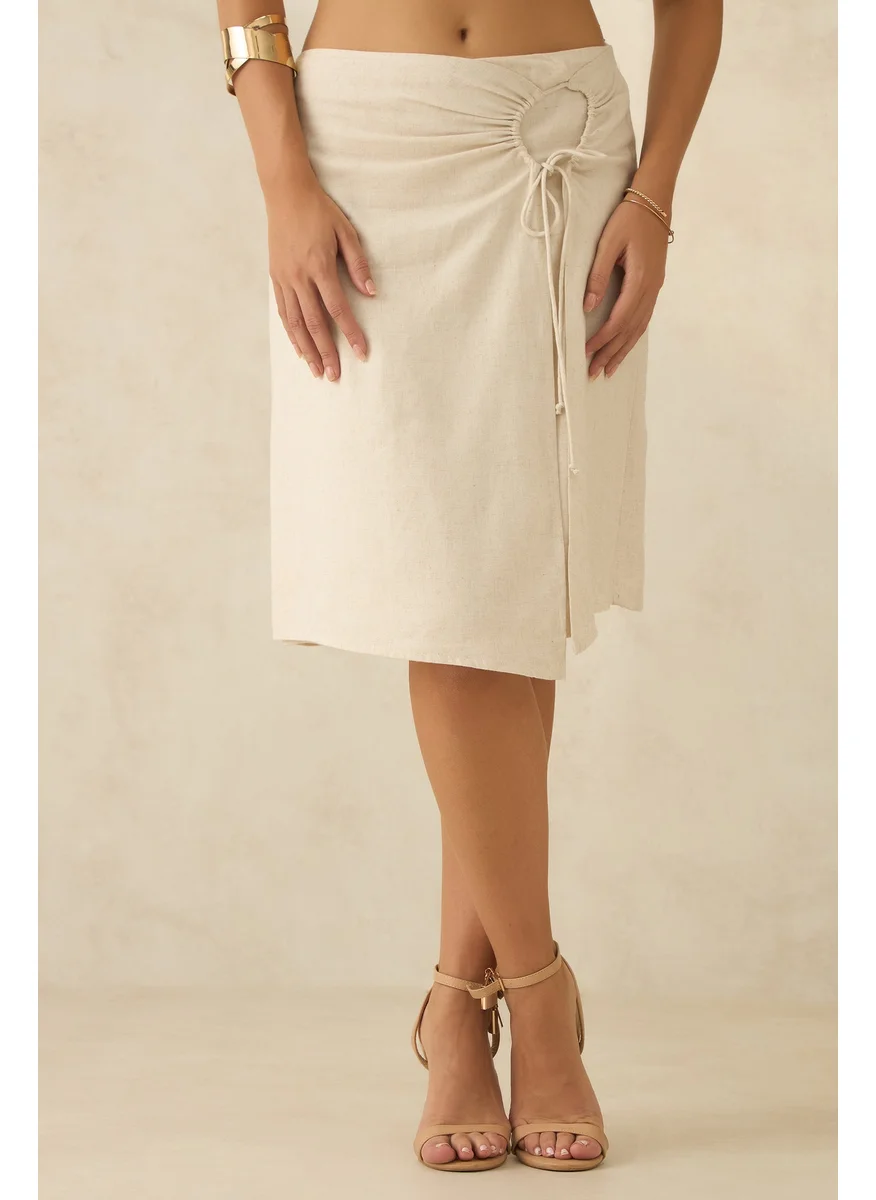 فيرجيو Virgio Velicia Skirt Cotton Drawstring Skirt