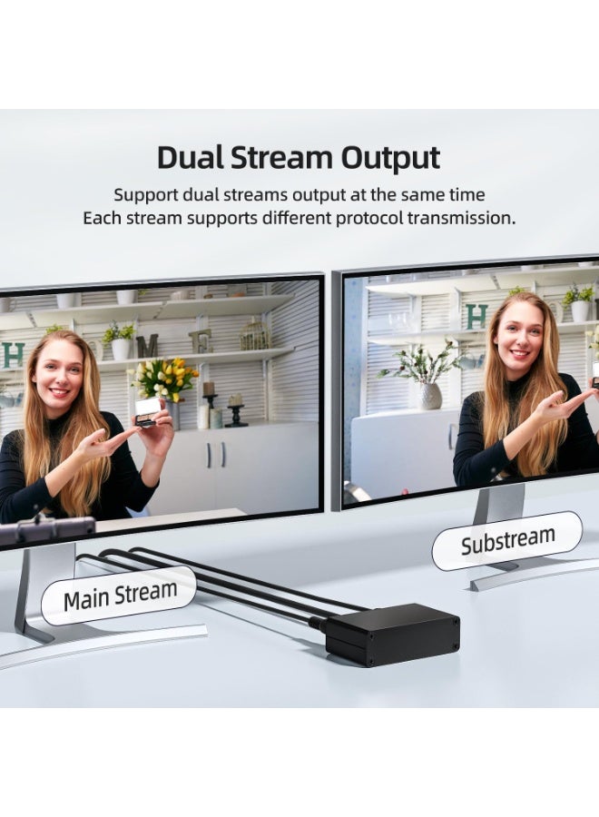 SYOSI Mini HDMI Video Encoder, 1080P 30FPS Support SRT, RTMP, RTSP, RTMPS, UDP, HTTP, HLS, Live Stream Broadcast For YouTube, Facebook RTMPS, Wowza, Twitch, etc, Video Encoder For Live Streaming - Image 3