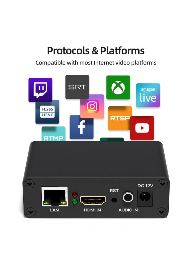 SYOSI Mini HDMI Video Encoder, 1080P 30FPS Support SRT, RTMP, RTSP, RTMPS, UDP, HTTP, HLS, Live Stream Broadcast For YouTube, Facebook RTMPS, Wowza, Twitch, etc, Video Encoder For Live Streaming - Image 5