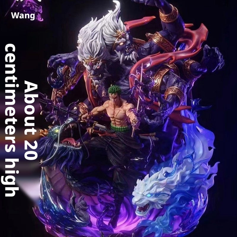 Hell Zoro One Piece Figure Asura Enma Anime Model Desktop Ornament - Image 1