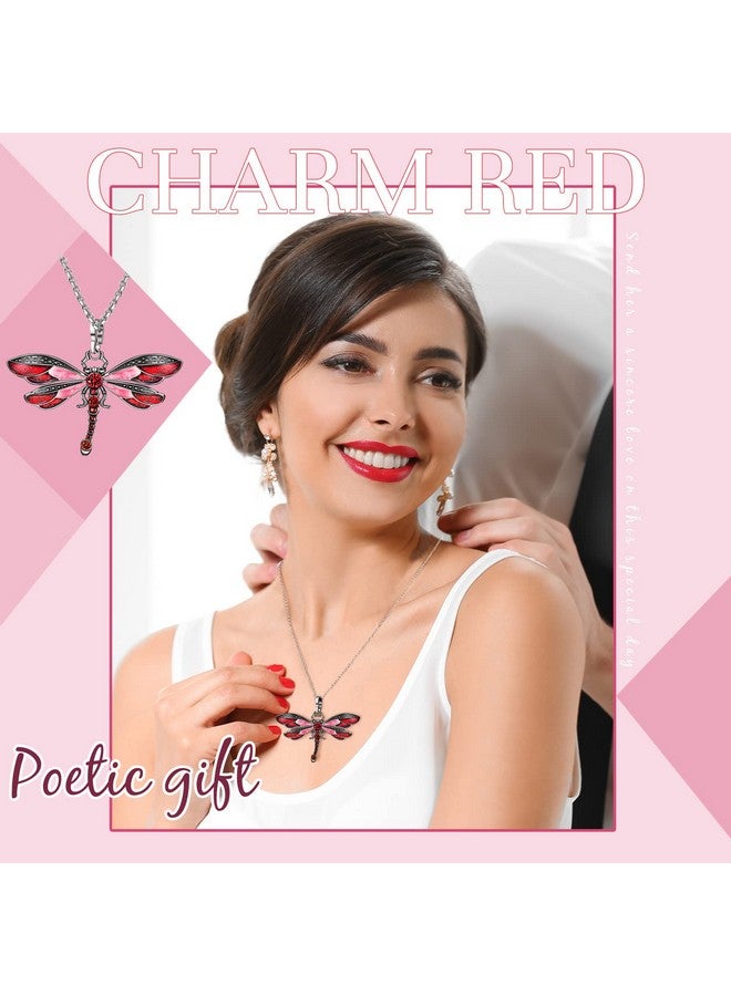 Sureio 6 Pieces Bohemian Dragonfly Jewelry Bohemian Necklace For Women Pendant Colorful Butterfly Necklace Vintage Multilayer Necklace Ethnic (Dragonfly) - Image 5