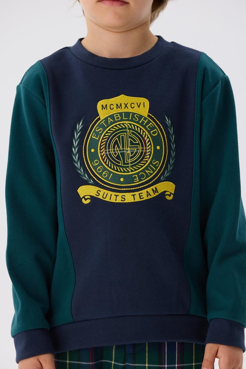 Nebbati Bg Store Boy Navy Blue Sweatshirt - Image 3