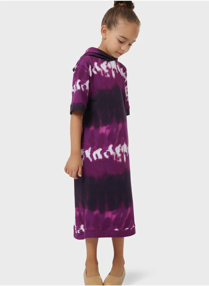 leem Mommy & Me Tie Dye Effect Kaftan