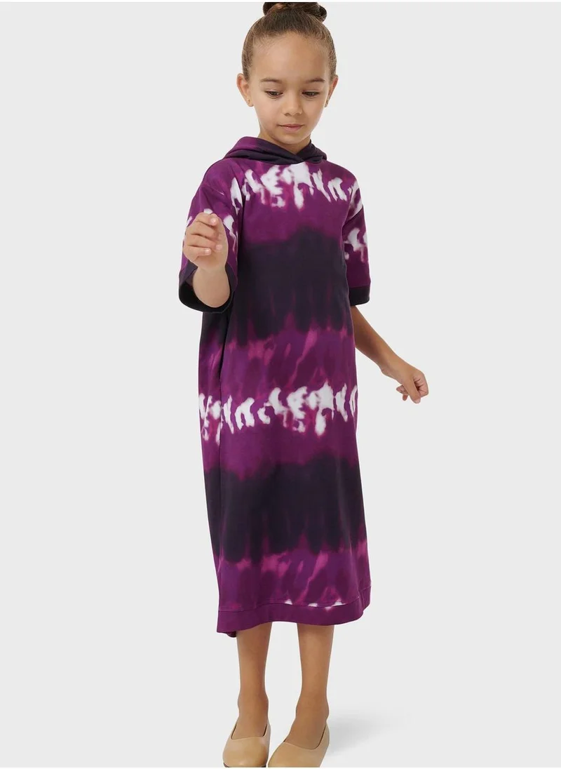 leem Mommy & Me Tie Dye Effect Kaftan