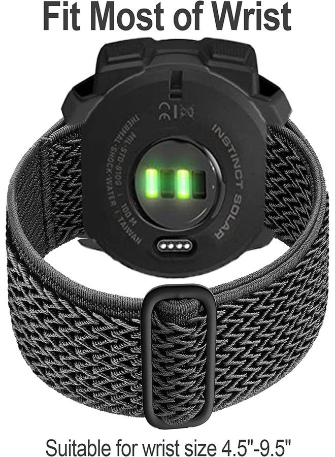 سوار ساعة Olytop لساعات Garmin Instinct 1/2/3 مقاس 45 مم، سوار معصم بديل خفيف الوزن للغاية من النايلون المرن الناعم مقاس 22 مم للرجال والنساء لساعات Garmin Instinct Solar/Tactical/Esports/Tide/Surf، عبوة من 3 قطع - Image 3