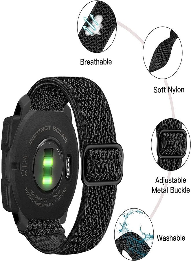 سوار ساعة Olytop لساعات Garmin Instinct 1/2/3 مقاس 45 مم، سوار معصم بديل خفيف الوزن للغاية من النايلون المرن الناعم مقاس 22 مم للرجال والنساء لساعات Garmin Instinct Solar/Tactical/Esports/Tide/Surf، عبوة من 3 قطع - Image 2