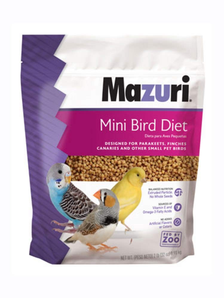 Mazuri | Nutritionally Complete Food for Mini Birds | 2 Pound (2 lb.) Bag - Image 1