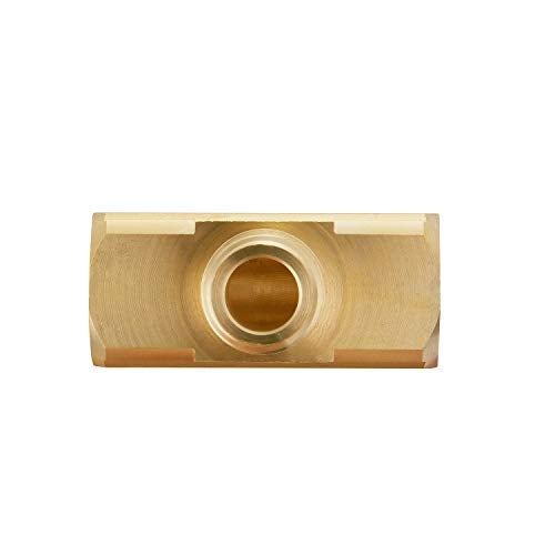 Litorange 2 PCS Metals Brass Pipe Fitting Barstock Male Branch Tee T Adapter 3/8" NPT Female x 3/8" NPT Female x 3/8" NPT Male (Pack of 2) - Image 3