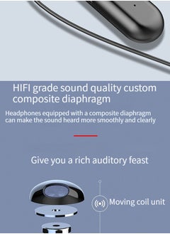 GELESE New Bluetooth earphone neck-mounted sports noise-canceling neck-mounted ultra-long standby universal headset (blue)  - Image 3