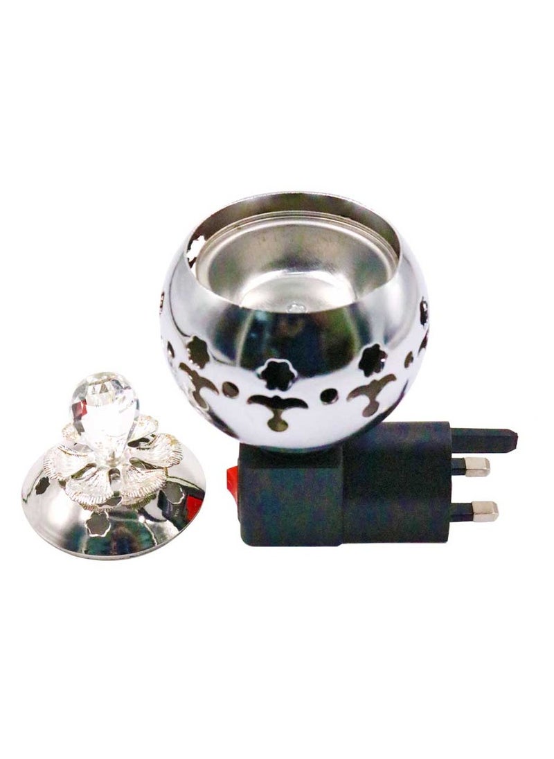Bakhoor BoSidin - Oud Bakhoor Incense Burner Electric Mabkhara Silver - Image 1