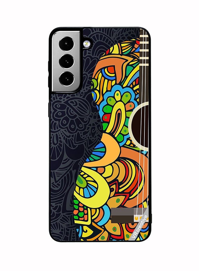 VR CREATIVE Protective Case Cover For Samsung Galaxy S21 FE 5G Colorful Gittar Design Multicolour - Image 1
