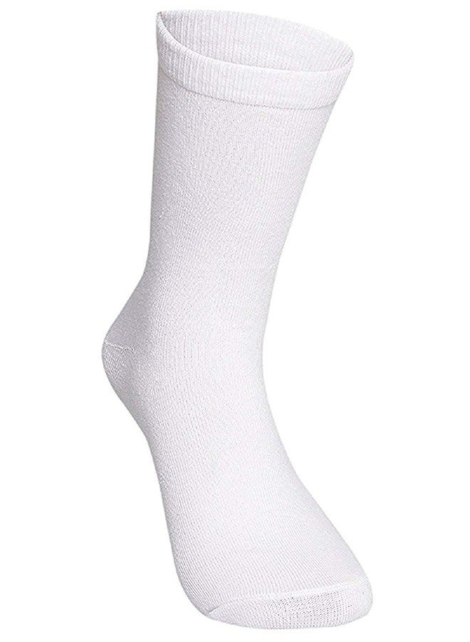 Krystle Boys' White-Black Solid Organic Cotton Formal Socks 12 Pair (wht-blk, Free Size) - Image 3
