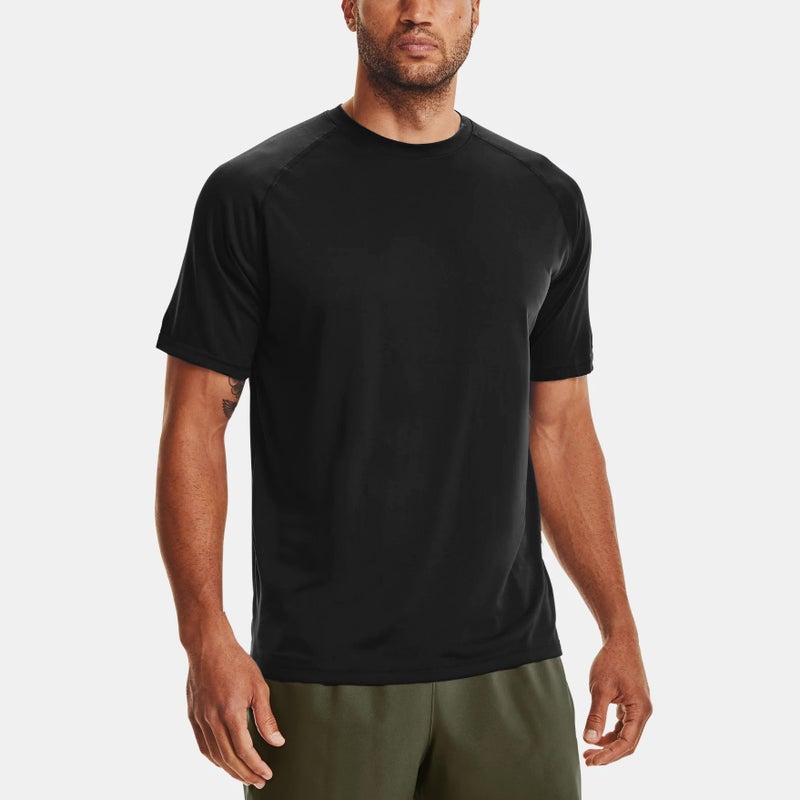 Summer Quick-Dry Ice Silk T-shirt Mens Breathable Loose Sports Top Army Green - Image 2