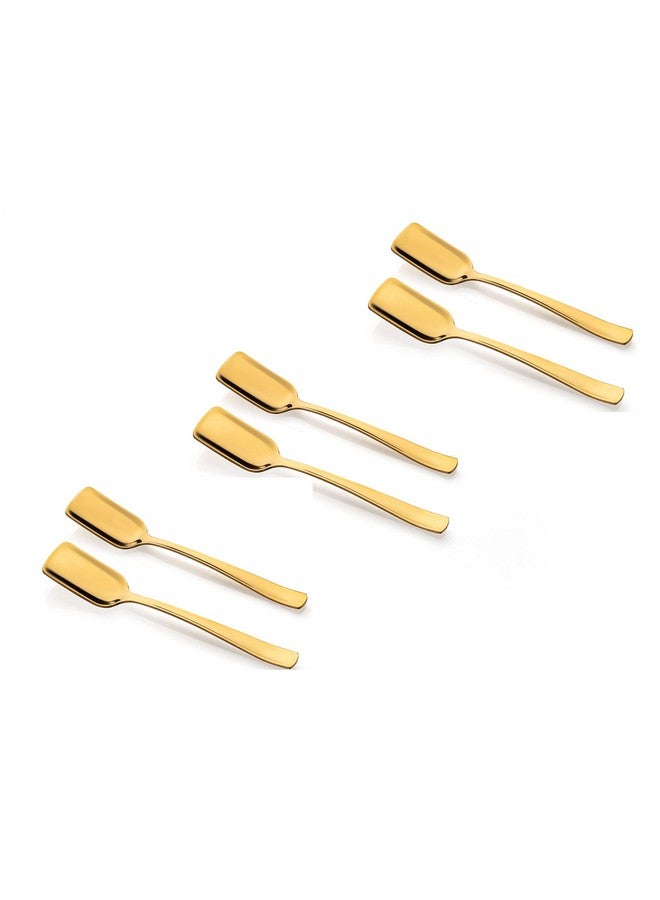 ROSTON Cutlery Set Stainless Steel Gold Premium Spoon Set Luxury Dinning tabelware Gift for House Warming (ICE-Cream Spoon) - Image 1