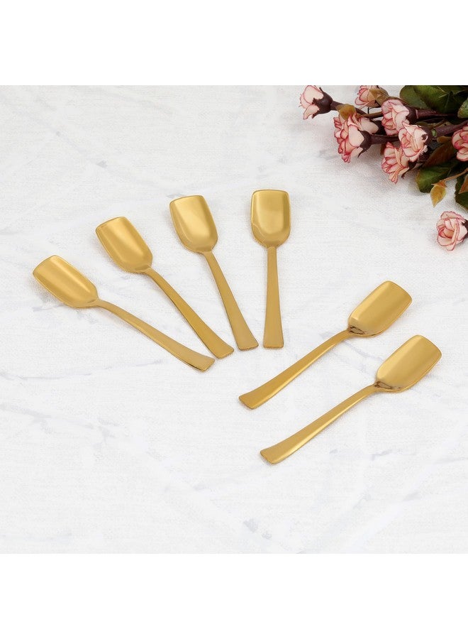 ROSTON Cutlery Set Stainless Steel Gold Premium Spoon Set Luxury Dinning tabelware Gift for House Warming (ICE-Cream Spoon) - Image 2