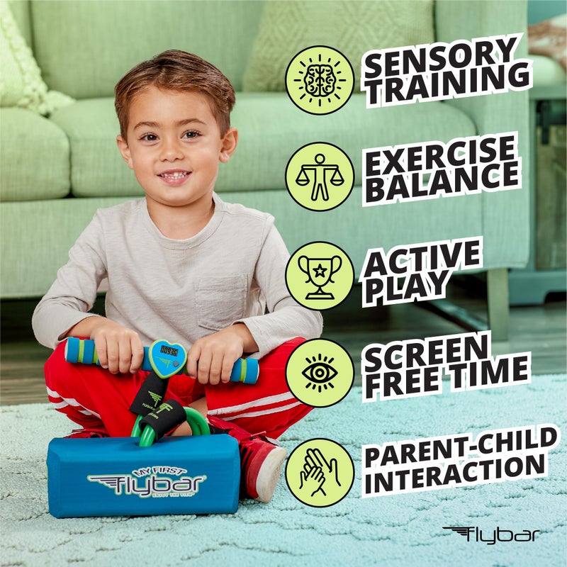 Flybar My First Foam Pogo Jumper for Kids Fun and Safe Pogo Stick for Toddlers, Durable Foam and Bungee Jumper for Ages 3 and up, Supports up to 250lbs (Blue LED) - Image 3