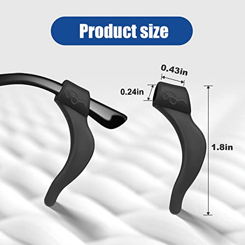 SMARTTOP Eyeglass Ear Grips -20 Pairs eye glasses ear grippers Anti-slip Holder, Silicone Ear Hook, glasses ear grip Sleeve Retainer for Sports Glasses, Sunglasses Reading glass - Image 2
