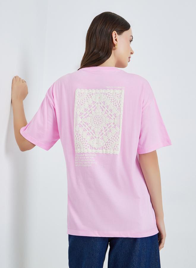 ستايلي تيشيرت قطن بطبعة جرافيك - Image 4