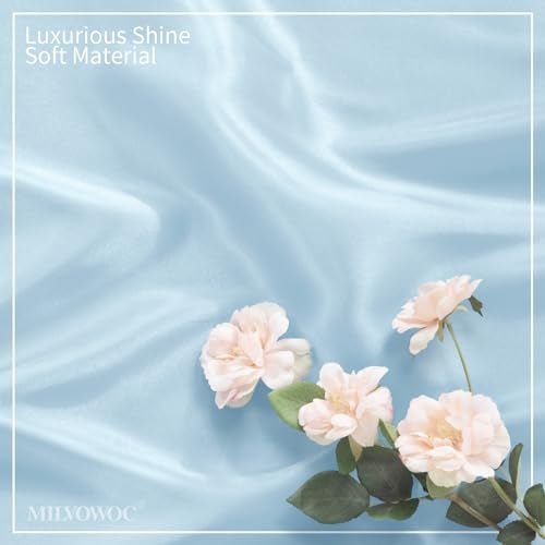 MILVOWOC 72 Pack Square Light Blue Satin Napkins 20" x 20" Soft Silk Dinner Napkins Smooth Decorative Table Napkins, Washable & Reusable Cloth Napkins for Weddings Dinner Restaurant Party Decoration - Image 5