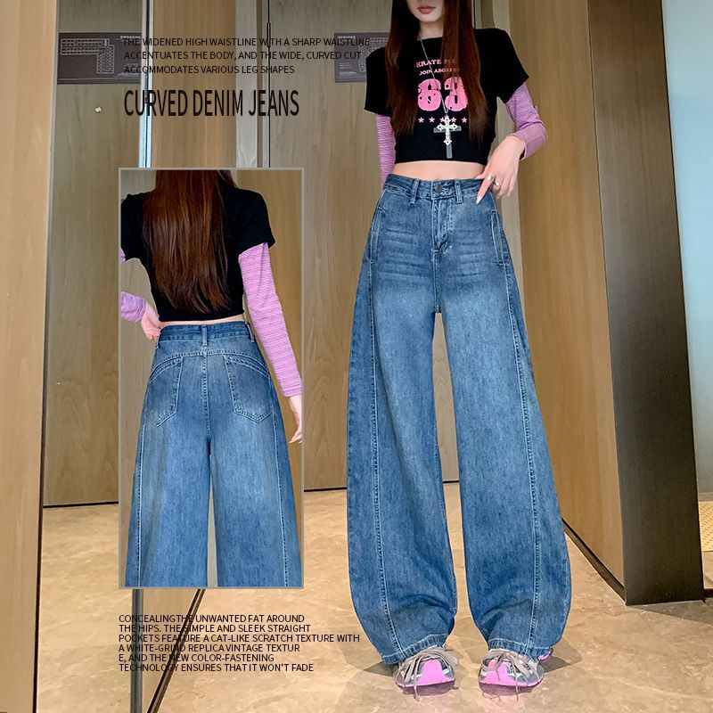 Unisex Classic Denim Jeans Loose Fit Daily Outdoor Wear - Image 3