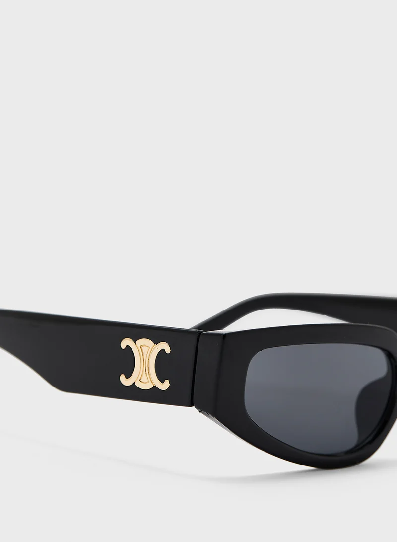 ELLA Angular Rectangular Len Sunglasses