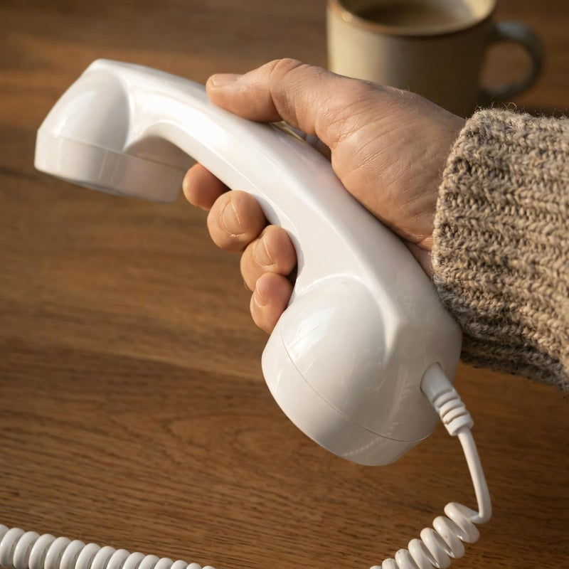 Opis Technology OPIS 60s Micro: Cellphone Retro handset/Old-Style Headset for All Cell-Phones (White) - Image 3