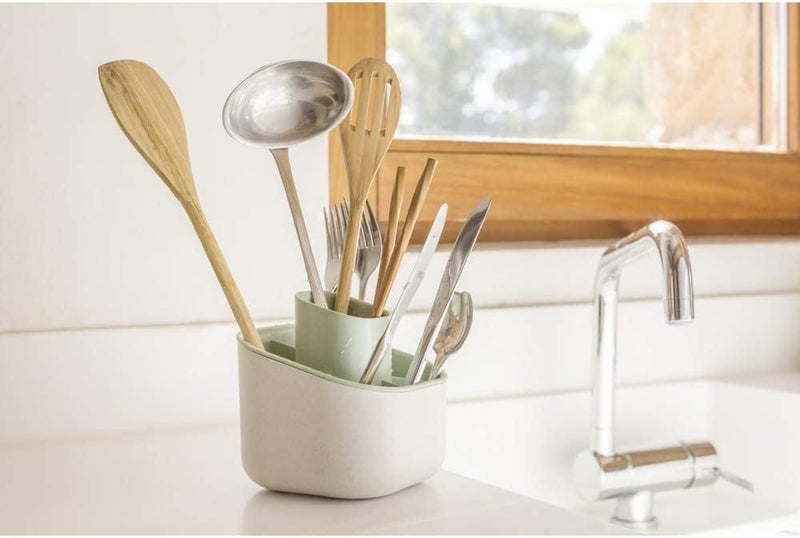 Vigar zeroline cutlery drainer, light gray and turquoise, 1 Count, Rengo - Image 4