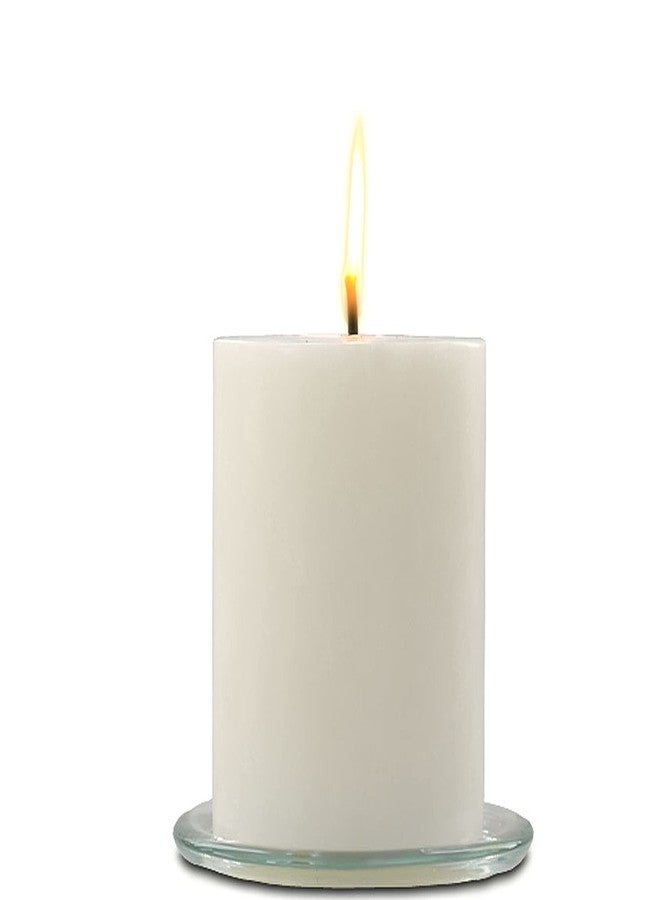Luces Paraffin Wax Smokeless Scented 2.5"X3" White Tall Pillar Candle for Decoretion Pack of 2 - Image 4