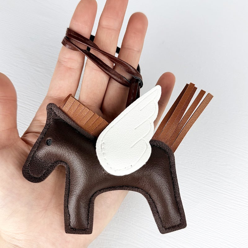Little Flying Horse PU Leather Keychain Pendant - Image 2