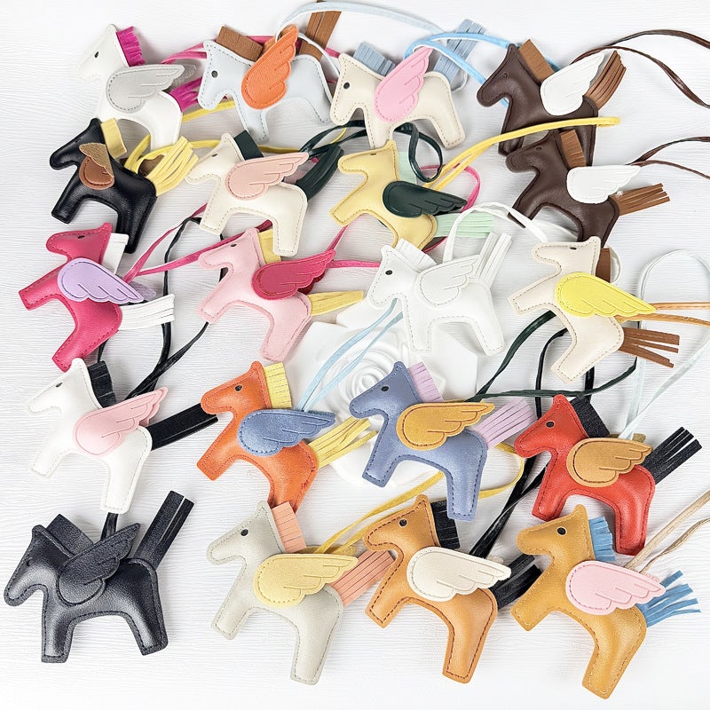 Little Flying Horse PU Leather Keychain Pendant - Image 1