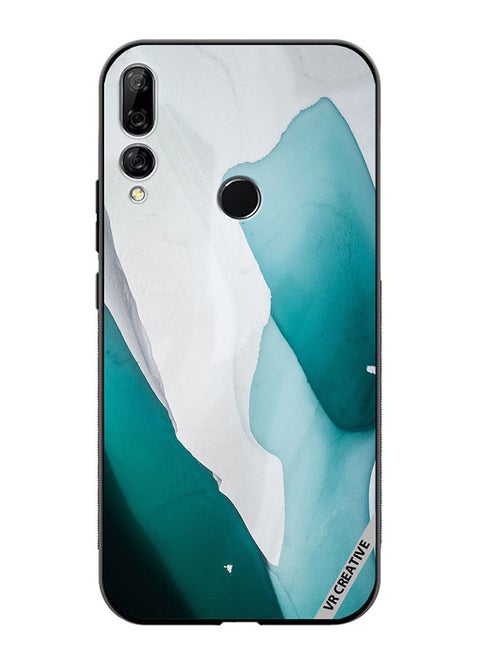 Protective Case Cover For Huawei Y9 Prime 2019 Green Flow Design Multicolour