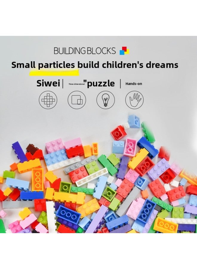 Compatible With Lego Small Particle Building Blocks Toy Boxed Bulk Children Boys And Girls Educational Assembled Australia Foreign Trade-Color:Small Boxed 1000 Granules  - Image 4