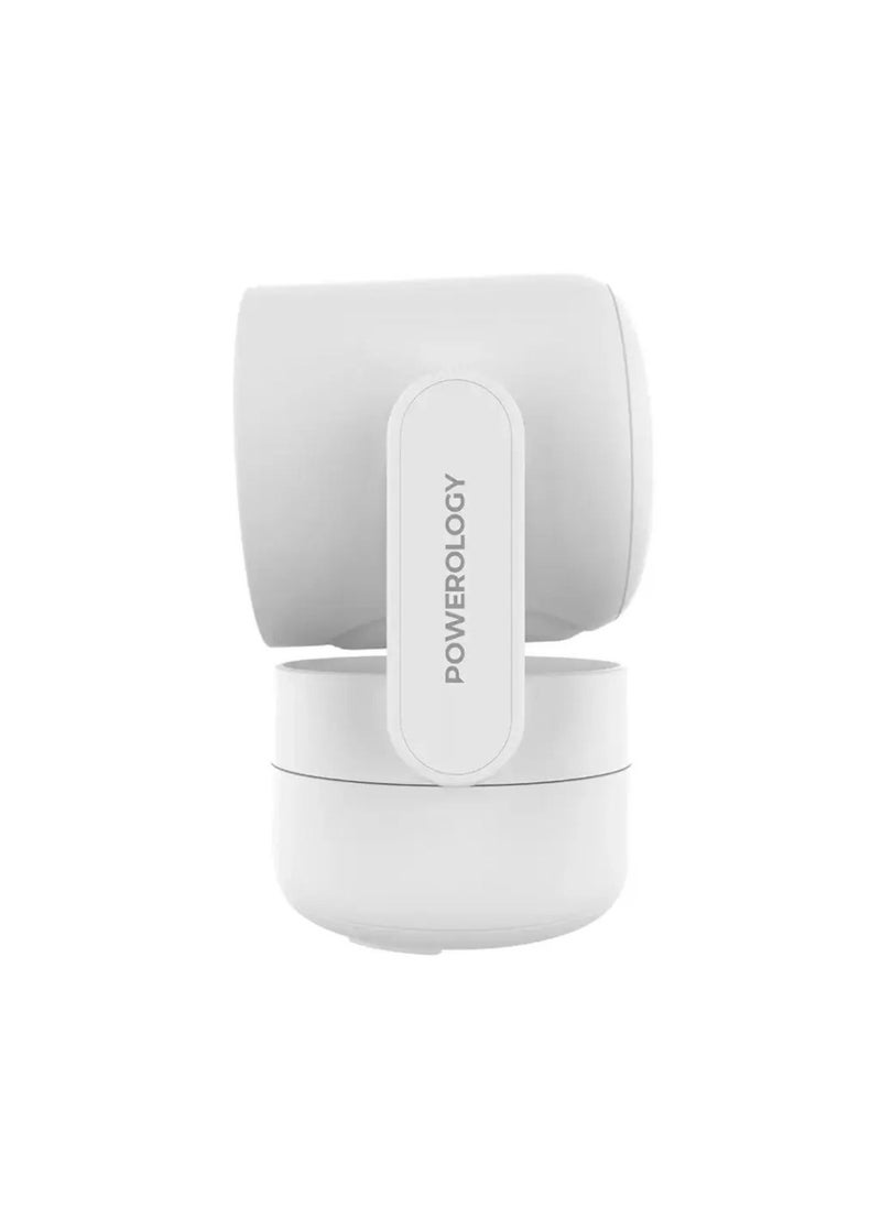 Powerology PTZ Smart Camera 4MP / Two-Way Audio / Pan and Tilt Zoom Control / AI Advanced Monitoring System / Supports Video Calling - White  - Image 3
