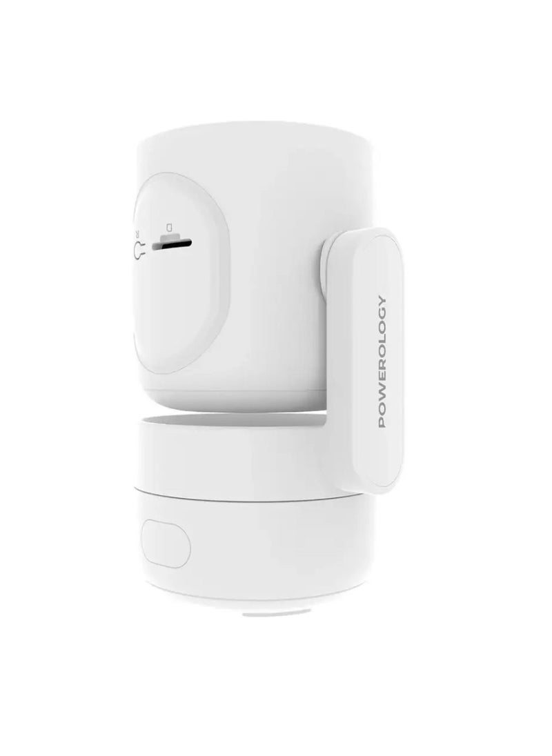 Powerology PTZ Smart Camera 4MP / Two-Way Audio / Pan and Tilt Zoom Control / AI Advanced Monitoring System / Supports Video Calling - White  - Image 4