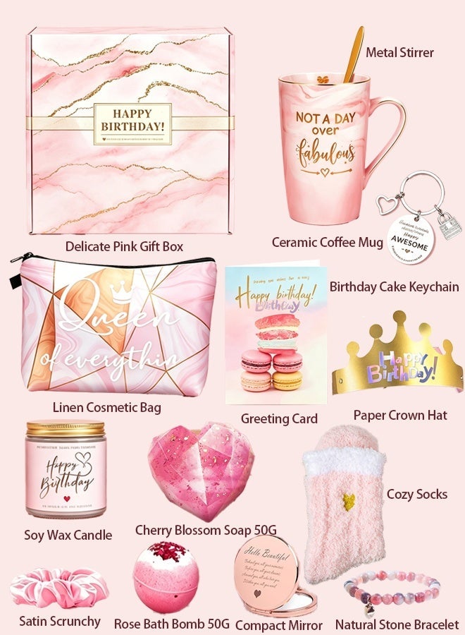 Nestvel Elegant Birthday Gift Set for Women, Complete Relaxation & Pampering Kit with Inspirational Gifts, Perfect Birthday Present for Ladies, Wife, Friends, Coworkers - Image 2