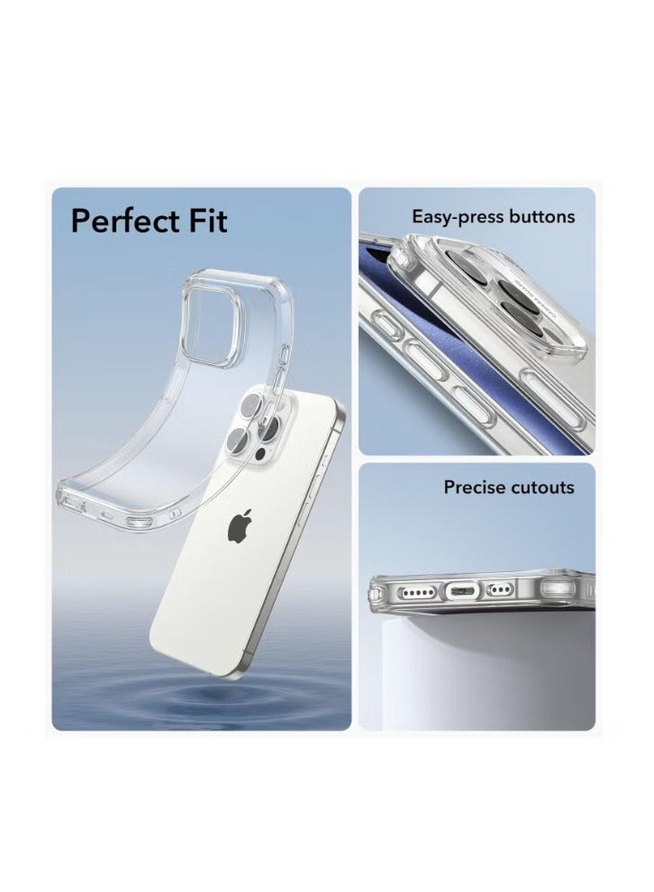 ACLIX iPhone 15 Pro Max Clear Case Cover, Shockproof Thin Case, Yellowing-Resistant Slim Transparent TPU Phone Cover - Image 3