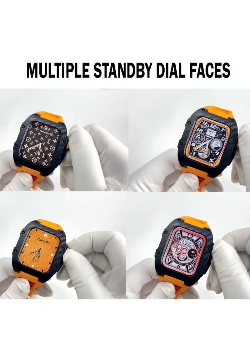 Haino Teko Richard M10 Smartwatch for Men and Boys – Wireless Charging, Built-in Protective Case, Heart Rate Monitor, Fitness & Sleep Tracker, Waterproof Design, 3 Stylish Strap Options, Smart Notifications, Compatible with Android & iOS Devices - Image 5