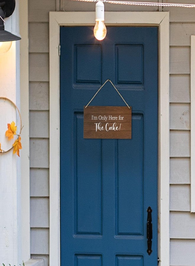 PHAMTE Rustic Ring Bearer Sign, 'I'm Only Here for the Cake', 12 x 6 Inches, Wooden, Wall Mount - Image 4