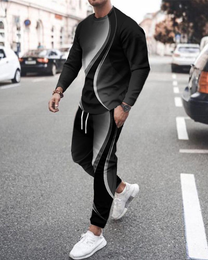 2023 New Independent Station Popular Casual Round Neck 3D Digital Printing Men'S Suit - Image 1