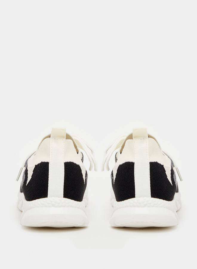 Styli Colorblock Textured Breathable Lace Up Sneakers  - Image 4